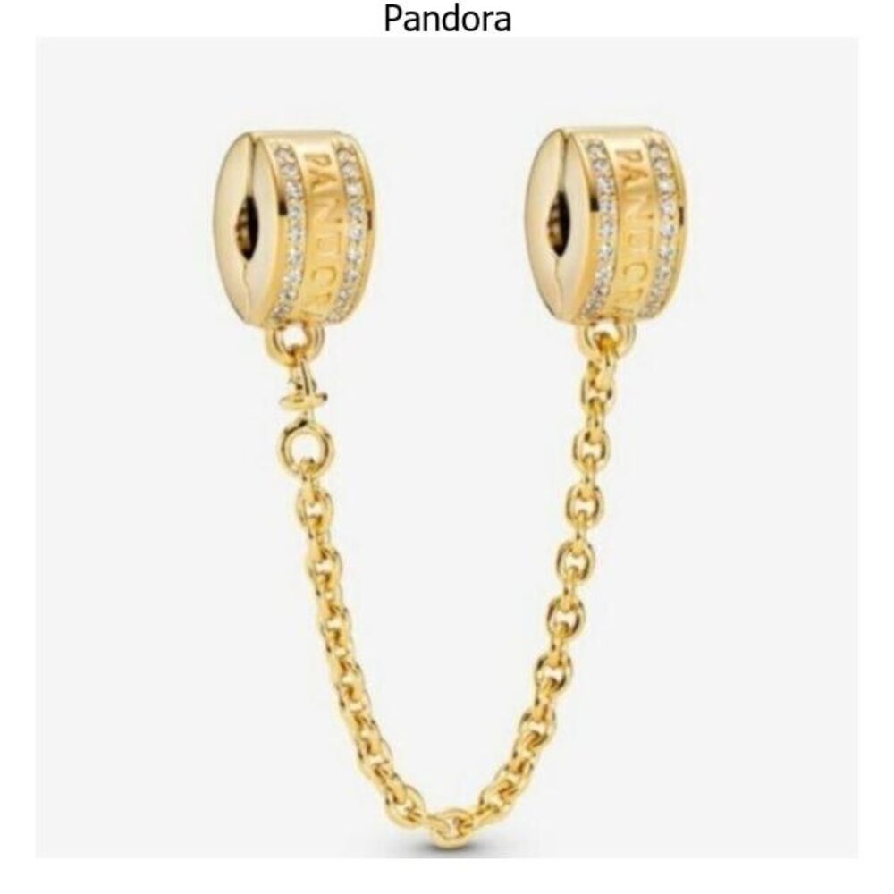 NEW Pandora Safety Chain Clip Bracelet Charm